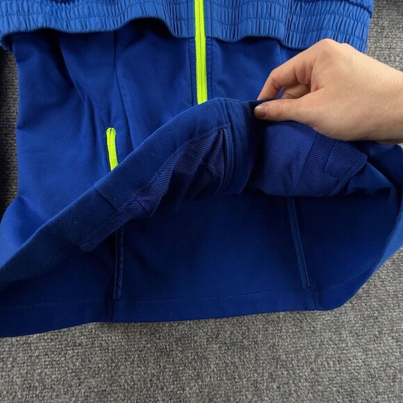 North Face Sanctuary Royal Blue Yellow Trim Full Zip Hooded Women Medium Jacket - Picture 5 of 16